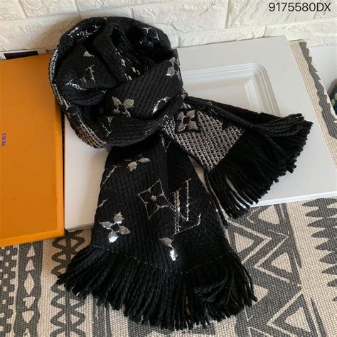 black and silver lv scarf|louis vuitton scarf for women.